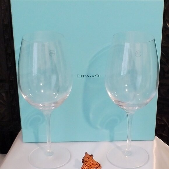 Tiffany & CO Crystal White Wine Glasses Set of 2 - Picture 1 of 5